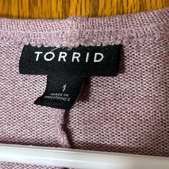 |Torrid| Open Front Dolman Sleeve Dusty Rose Cardigan - Picture 6 of 8